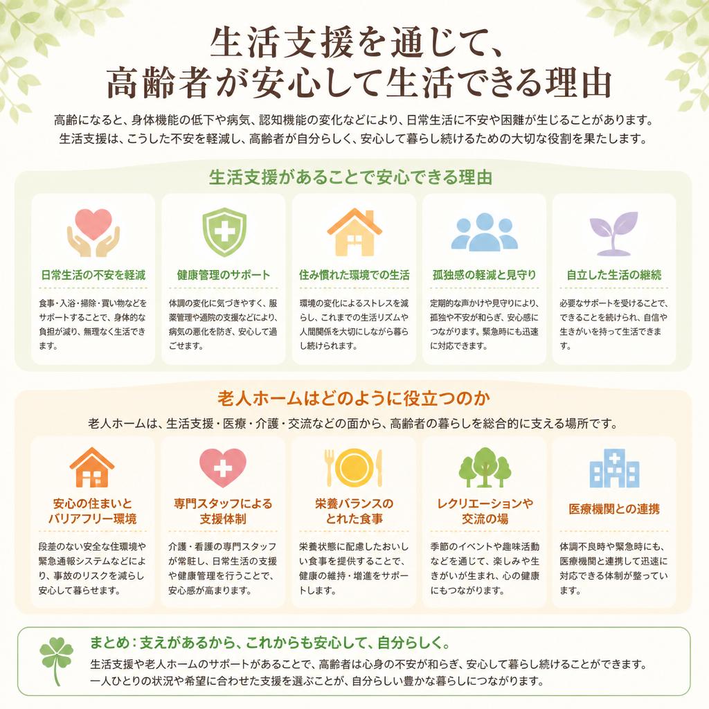 需要の高まる老人ホームの役割