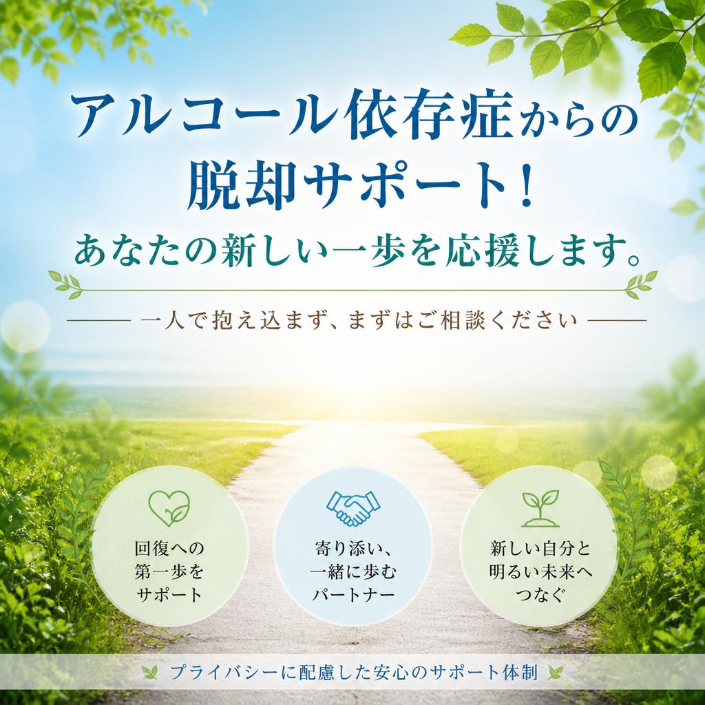 アルコール依存症からの脱却サポート！あなたの新しい一歩を応援します。