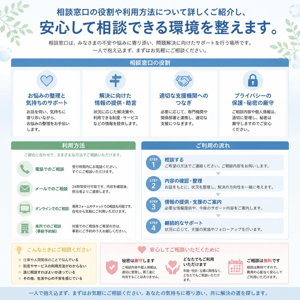 4. 相談窓口の活用法