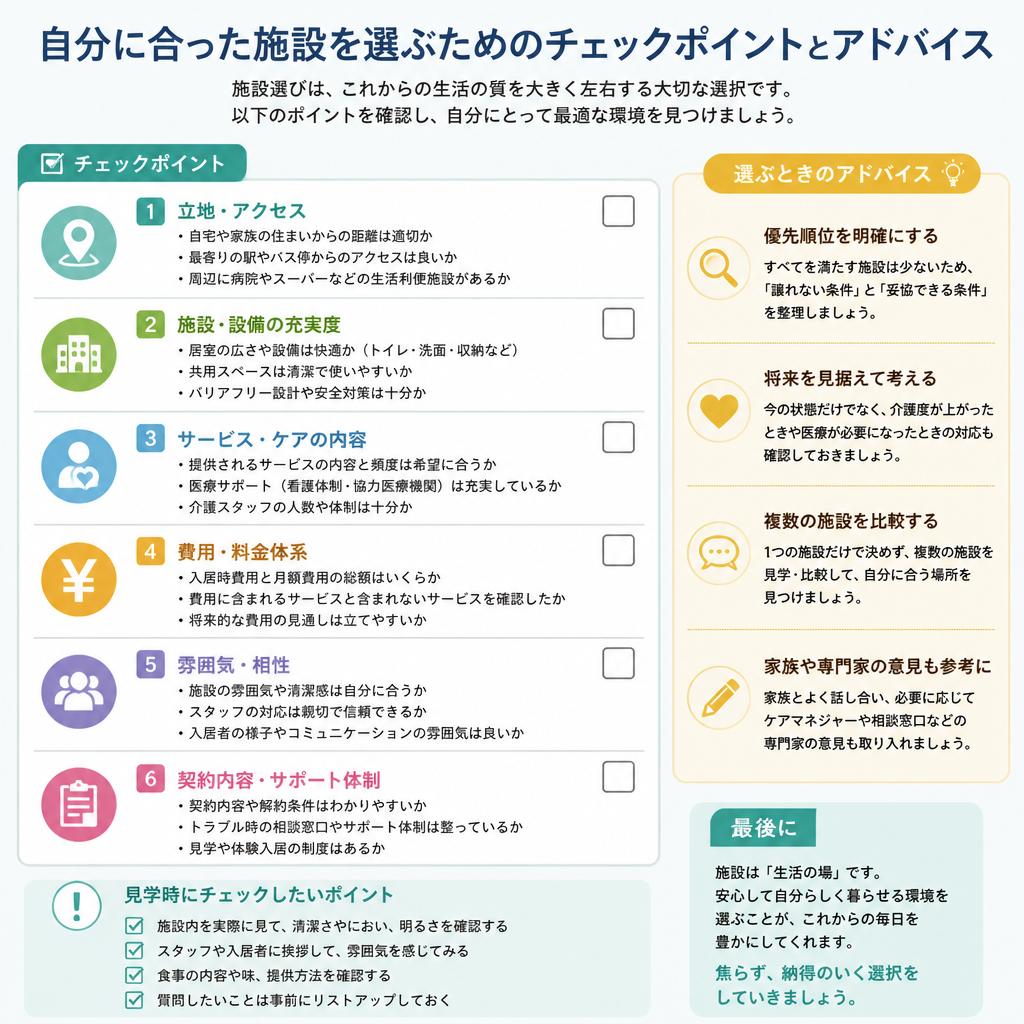 5. 施設選びのポイント