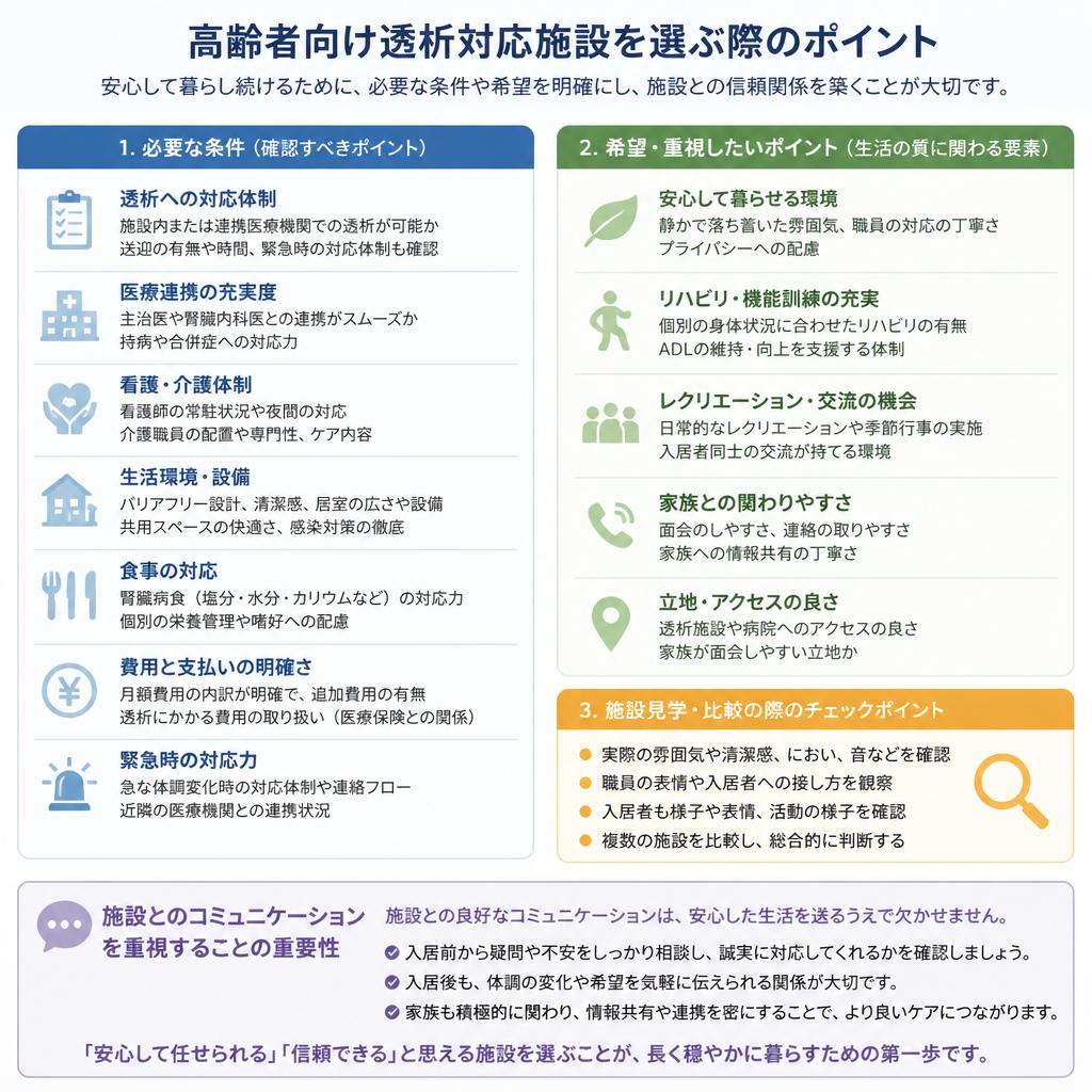 施設選びのポイント
