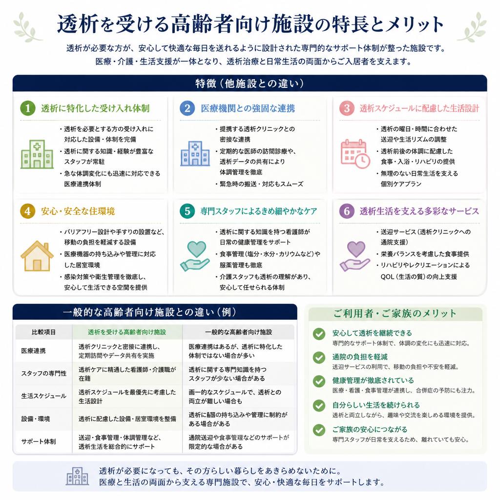透析患者に配慮した施設の特長