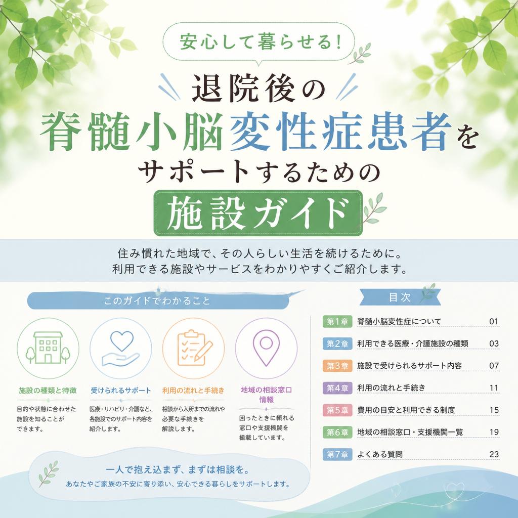 安心して暮らせる！退院後の脊髄小脳変性症患者をサポートするための施設ガイド